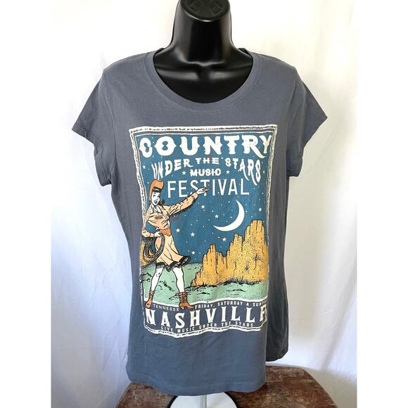 Country Under the Stars Nashville Graphic Tee XXL - Picture 1 of 6